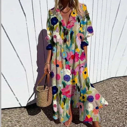 Trishia™ - Vibrant Bloom Dress