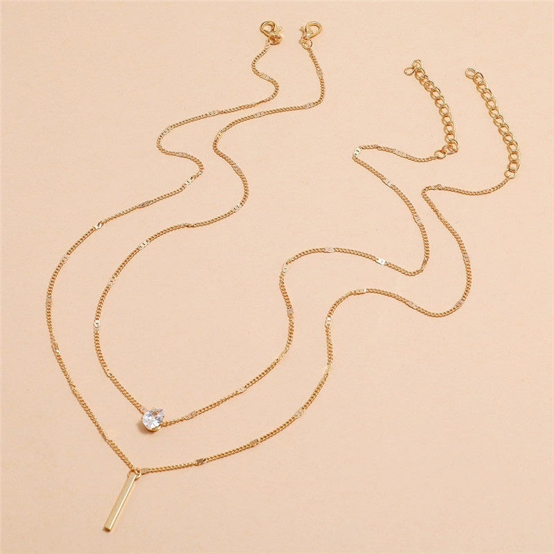 Vintage Necklace Set with Gold Pendant